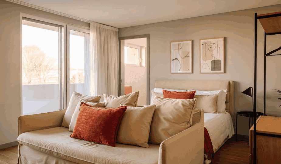 Living room of a Nôma Living apartment
